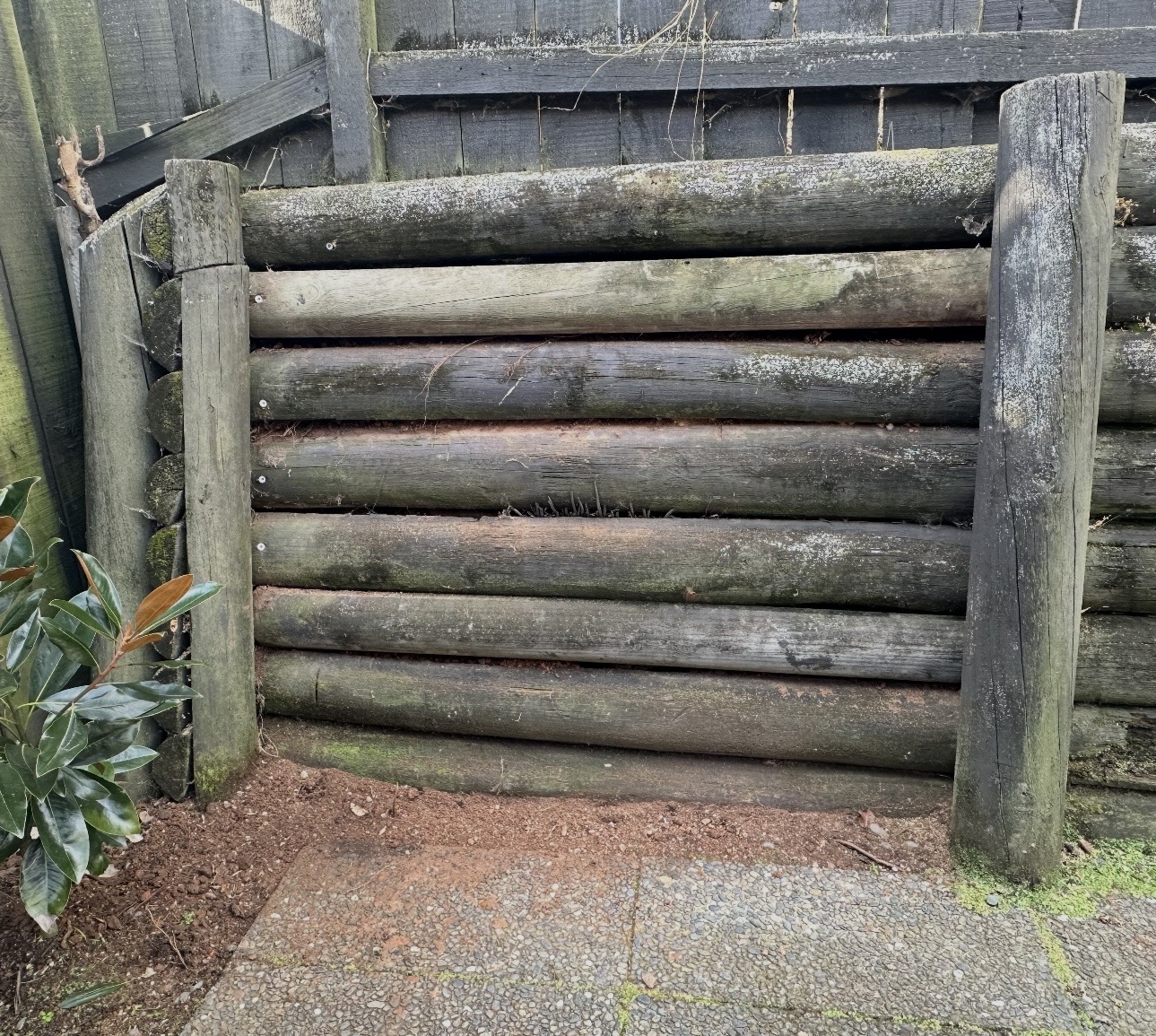 Retaining Wall Sleeper Repair