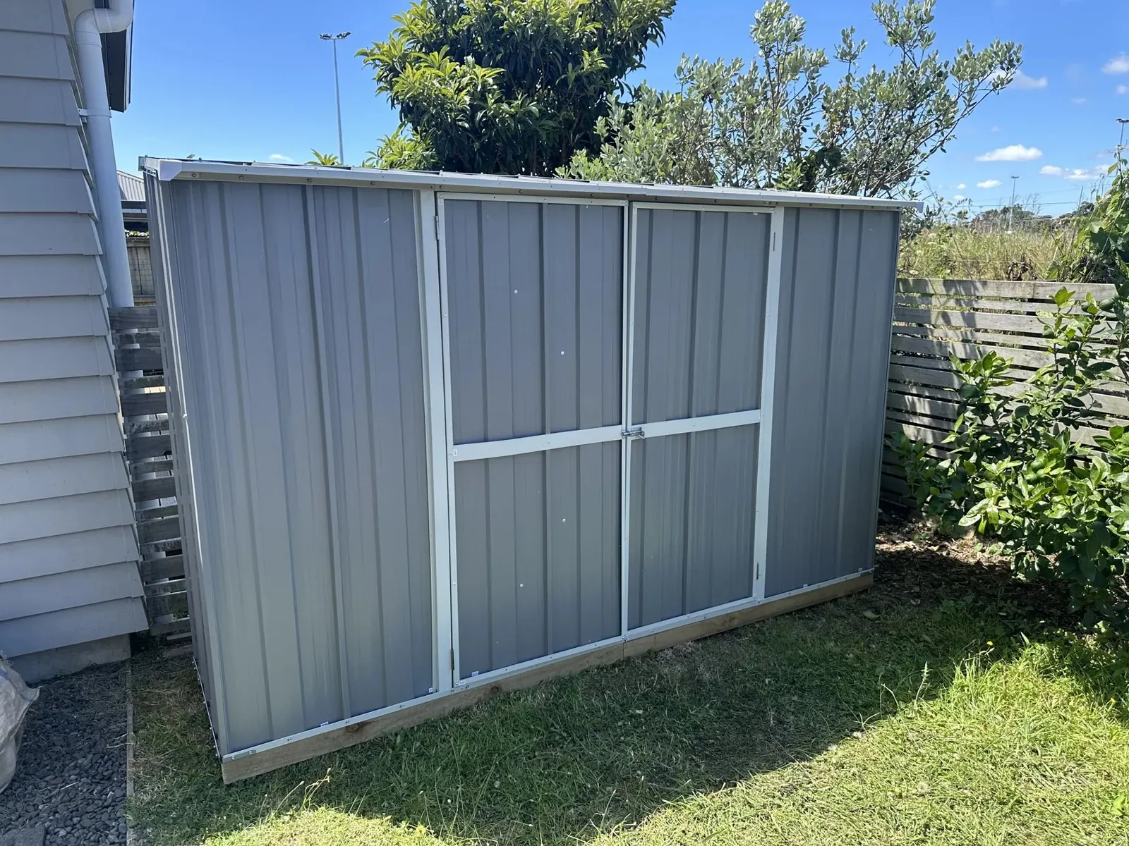 Second metal garden shed completed using the same flat-pack assembly process