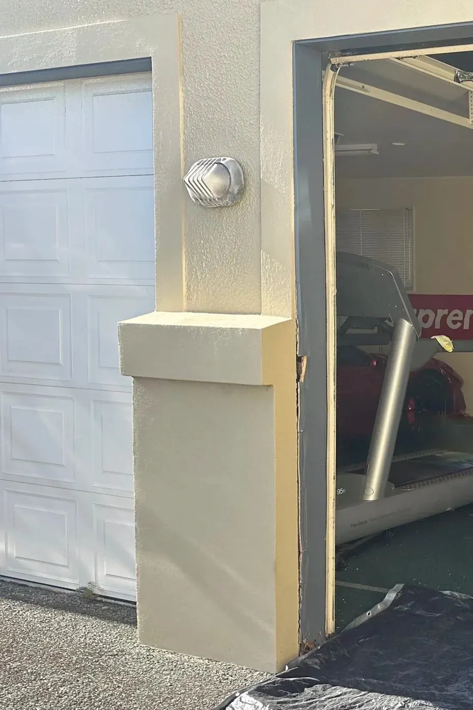 Garage door jamb repair in Somerville
